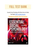 Essential Social Psychology 4th Edition Crisp Test Bank