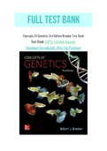 Concepts Of Genetics 3rd Edition Brooker Test Bank