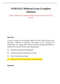 NURS 6521 Midterm Exam  Complete Solution