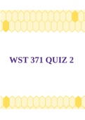 WST 371 QUIZ 2