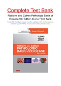 Robbins and Cotran Pathologic Basis of Disease 9th Edition Kumar Test Bank