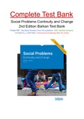 Social Problems Continuity and Change 2nd Edition Barkan Test Bank