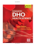 DHO Health Science Updated 8th Edition Simmers Solutions Manual