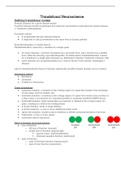 Translational Neuroscience (MED-MIN16 )Translational neuroscience summary