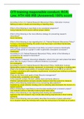 CITI training responsible conduct, RCR, Law, HTH 408 IRB (Answered) 100% score  According to the U.S. Federal Research Misconduct Policy, fabrication involves: Making up data or results and recording or reporting them.  Which of the following is most like