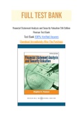 Financial Statement Analysis and Security Valuation 5th Edition Penman Test Bank