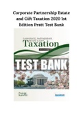 Corporate Partnership Estate and Gift Taxation 2020 1st Edition Pratt Test Bank