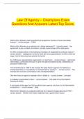  Law Of Agency – Champions Exam Questions And Answers Latest Top Score.