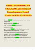 CHEM-120 CHAMBERLAIN FINAL EXAM | Questions and Correct Answers | Latest Update 2024/2025 | 100% Pass