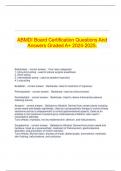   ABMDI Board Certification Questions And Answers Graded A+ 2024-2025.