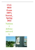 CLG 0010 Exam 100% Scored_ Spring 2022 National defense university