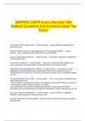 NAPSRX CNPR Exam (Revised 18th Edition) Questions And Answers Latest Top Score.