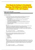 Test Bank for Keltner’s Psychiatric Nursing, 9th Edition by Debbie Steele  |Chapter 1-36 | All Chapters | Complete Solution | Guide A+.