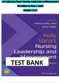 TEST BANK Kelly Vana's Nursing Leadership andManagement  4th Edition by Vana & Tazbir  Chapter 1 to 31 