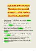 NCCAOM Practice Test | Questions and Correct Answers | Latest Update 2024/2025 | 100% PASS