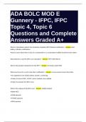 ADA BOLC MOD E Gunnery - IFPC, IFPC Topic 4, Topic 6 Questions and Complete Answers Graded A+