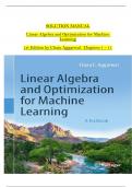 SOLUTION MANUAL  Linear Algebra and Optimization for Machine  Learning  1st Edition by Charu Aggarwal.  Chapters 1 – 11 