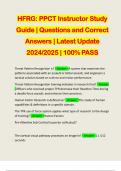 HFRG: PPCT Instructor Study Guide | Questions and Correct Answers | Latest Update 2024/2025 | 100% PASS