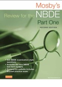 Review for National Dental Board Exam - Dentistry Course Summaries