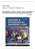 Test Bank for Anatomy & Physiology for Emergency Care, 3rd Edition (Bledsoe) Chapter 1-20 | All Chapters