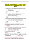 BIO1200 BIOCHEMISTRY BLUE-PACOP Question Bank-guaranteed pass-2022-2023