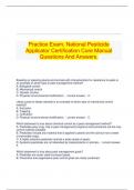   Practice Exam, National Pesticide Applicator Certification Core Manual Questions And Answers.