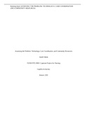 NURS-FPX4900_OdomJonell_Assessment3-1|ASSESSING THE PROBLEM: TECHNOLOGY, CARE COORDINATION AND COMMUNITY RESOURCES