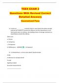 TEEX EXAM 2   Questions With Revised Correct  Detailed Answers   Guaranteed Pass 