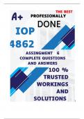 IOP4862 Assignment 6 (COMPLETE ANSWERS) 2024 (783461)- DUE 25 October 2024