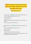 TEEX Hazmat Technician Exam  Questions With Revised Correct  Detailed Answers   Guaranteed Pass 