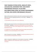 EXOS TRAINING SYSTEMS INTRO, ABSOLUTE SPEED, ACCELERATION, MOVEMENT PREP, EXOS SPORTS PERFORMANCE SPECIALIST, PILLAR PREP, MULTIDIRECTIONAL SPEED, KEY SPORTS PERFORMANCE FACTORS QUESTIONS AND ANSWERS 2024