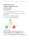 Biologie H.11 ´regeling intern milieu´ &  H.12 ´hormonen´ 5VWO