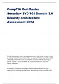 CompTIA CertMaster Security+ SY0-701 Domain 3.0 Security Architecture Assessment 2024