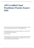 AWS Certified Cloud Practitioner Practice Exam 6 2024