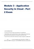 Module 3 - Application Security In Cloud - Part 2 Exam