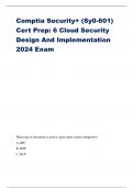 Comptia Security+ (Sy0-601) Cert Prep: 6 Cloud Security Design And Implementation 2024 Exam