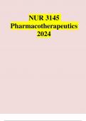 NUR 3145 Pharmacotherapeutics 2024