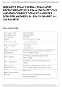 NURS 8022 EXAM 3 ACTUAL EXAM 2024 EXAM 200 QUESTIONS AND 100% CORRECT DETAILED ANSWERS (VERIFIED ANSWERS) |ALREADY GRADED A+