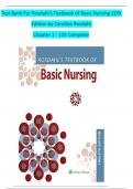 Test Bank For Rosdahl's Textbook of Basic Nursing 12th  Edition by Caroline Rosdahl  Chapter 1 - 103 Complete