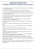 ARRT MRI EXAM STUDY GUIDE COMPLETE ANSWERS 100% CORRECT (LATEST 2024 / 2025 )