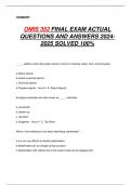 OMIS 352 FINAL EXAM ACTUAL  QUESTIONS AND ANSWERS 2024- 2025 SOLVED 100%