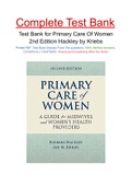 Test Bank for Primary Care Of Women 2nd Edition Hackley by Kriebs