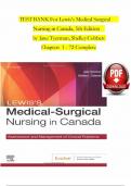 TEST BANK For Lewis's Medical Surgical Nursing in Canada, 5th Edition by Jane Tyerman, Shelley Cobbett Chapters 1 - 72 Complete