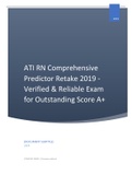 ATI RN Comprehensive Predictor Retake 2019-Verified & Reliable Exam for Outstanding Score A+