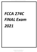 FCCA 274 C FINAL EXAM 2021 LATEST AND GRADED A+.