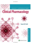 Roach’s Introductory Clinical Pharmacology 11th Edition by Susan M. Ford 606 pages Test Bank PDF printed