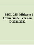 BIOL 235 Midterm Exam Guide Questions with Answers | BIOL 235 MIDTERM 1 Exam Questions With Correct Answers Latest Updated 2024 & BIOL 235 Midterm 2 Exam Questions With Correct Answers Latest Updated 2024-2025 (Graded A+)