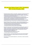  CA Law And Ethics Exam LPCC Questions With Correct Answers 2024