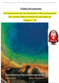  Test Bank Geosystems: An Introduction to Physical Geography,  5th Canadian Edition by Robert W. Christopherson Chapters 1 - 20  