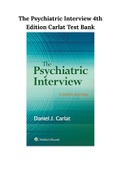 The Psychiatric Interview 4th Edition Carlat Test Bank